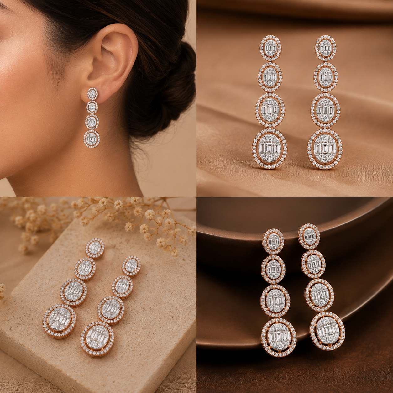 Élysian Cascade Diamond Earrings