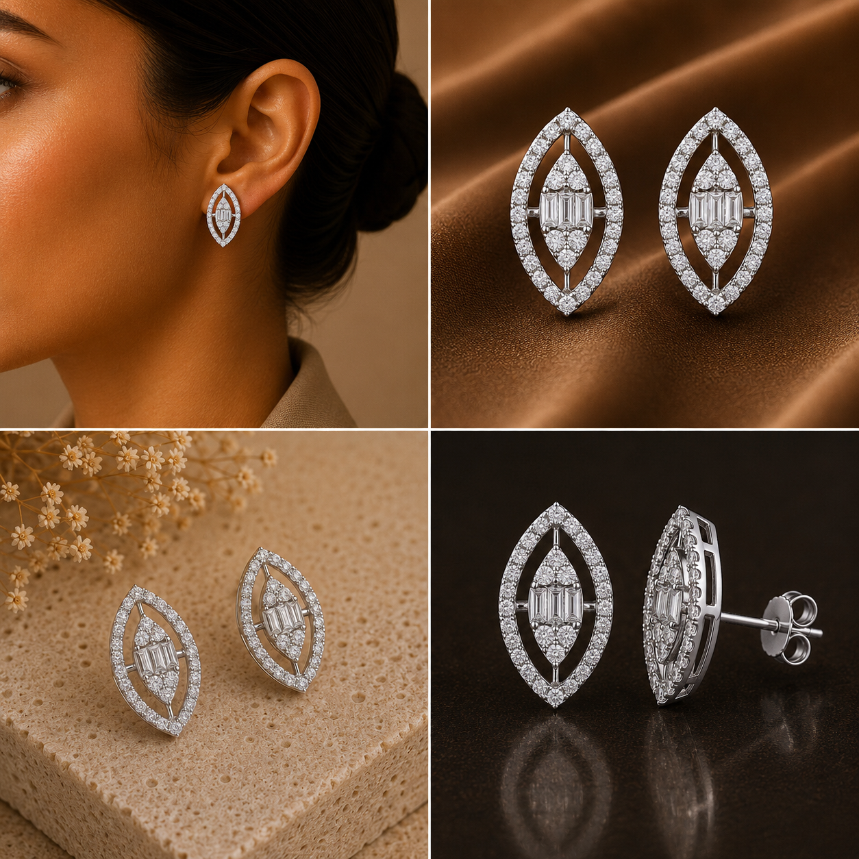 Aurelia Marquise Diamond Earrings