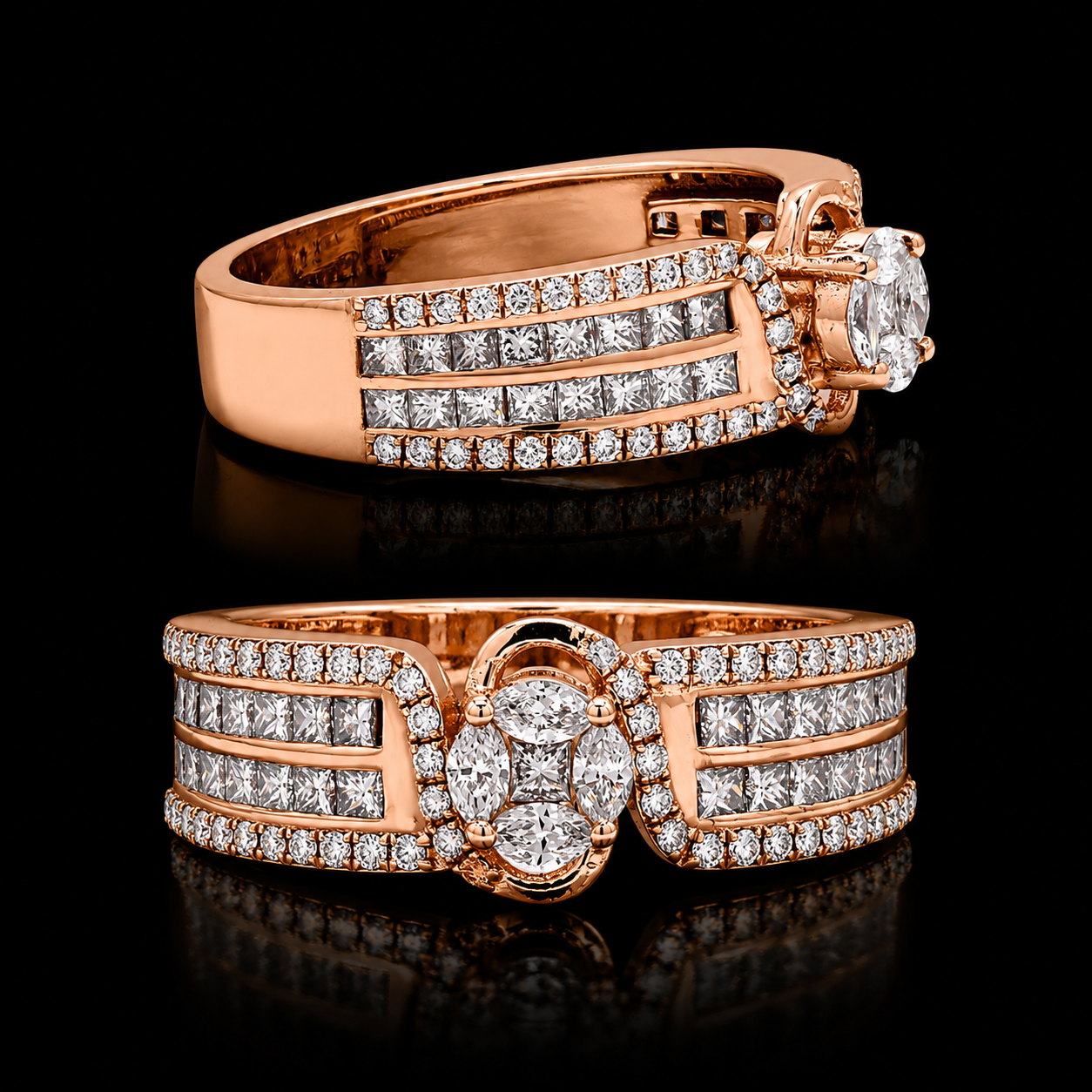 The Intricate Wide Channel Diamond Ring