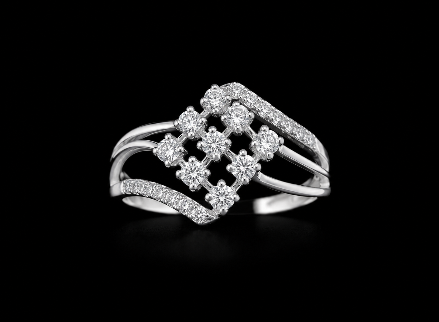 Lattice of Light: A Study in Rose Gold and Diamonds