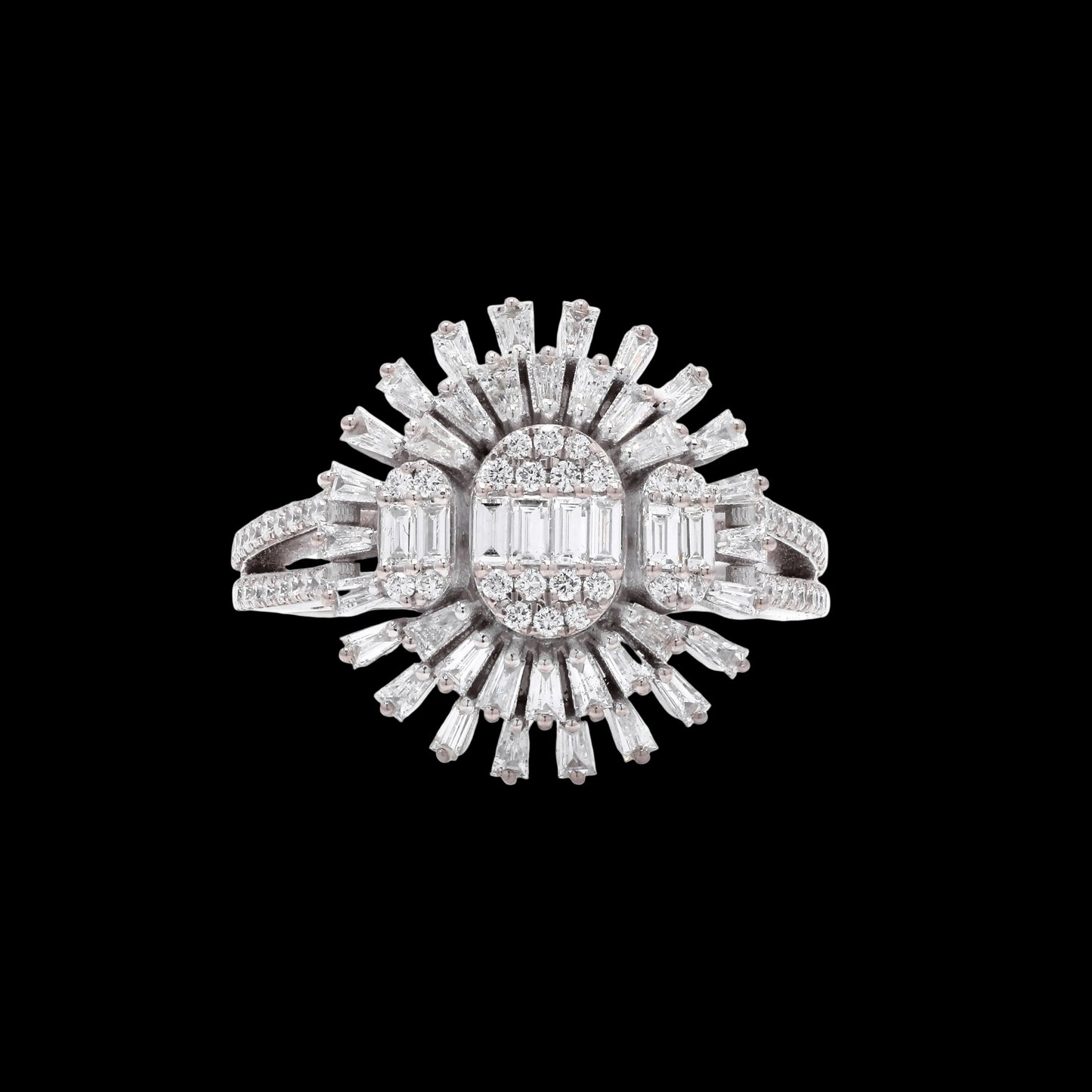 Celestial Diamond Sunburst Ring