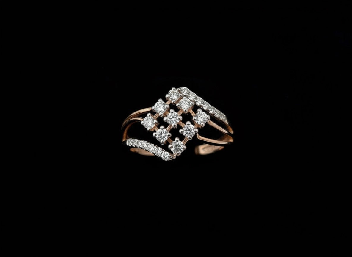 Lattice of Light: A Study in Rose Gold and Diamonds