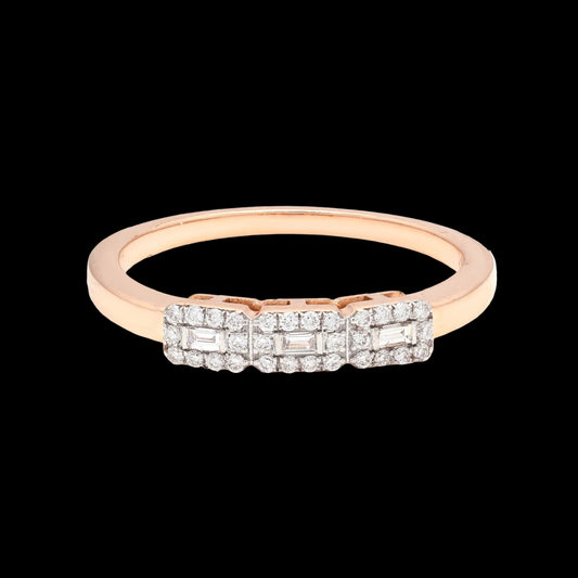 Delicate Rose Trio Diamond Band