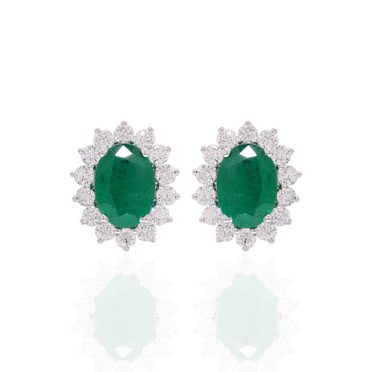 Celestia Emerald Studs