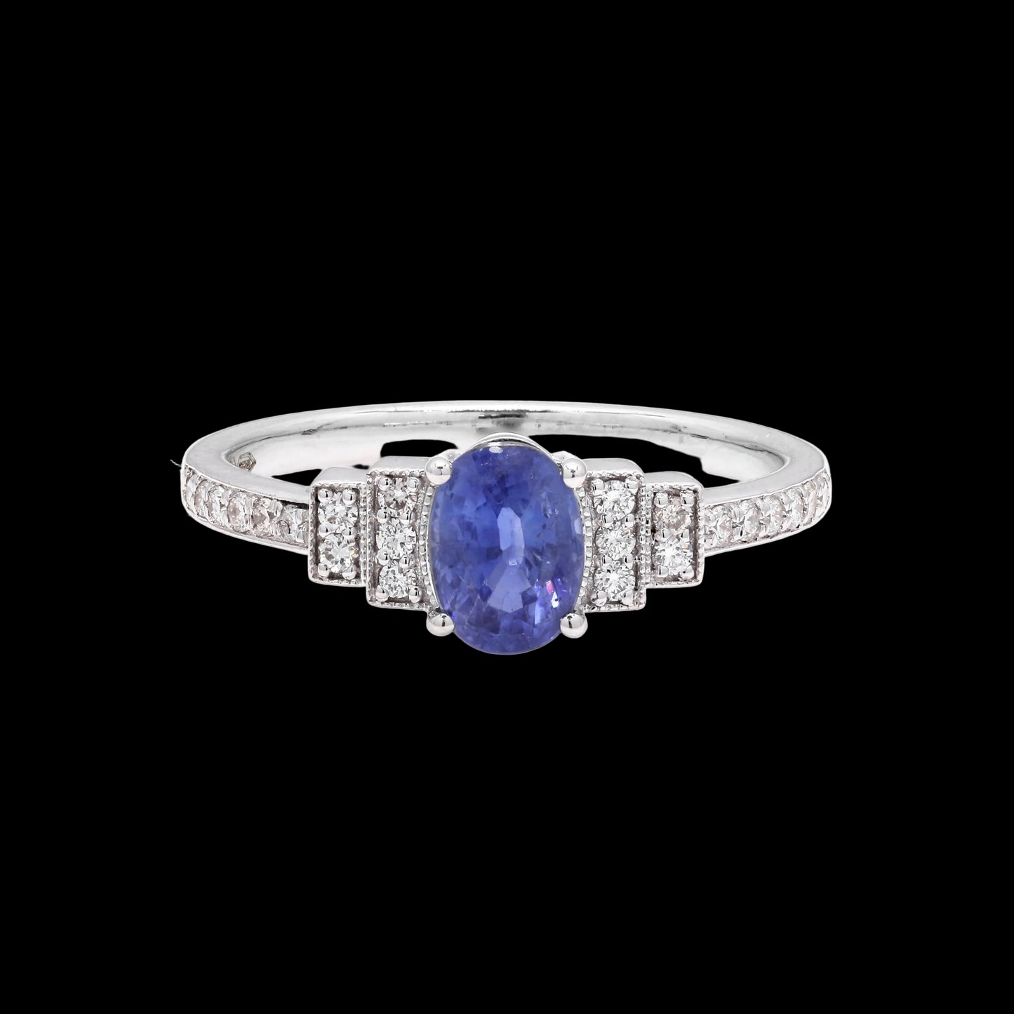Elegant Sapphire and Diamond Statement Ring