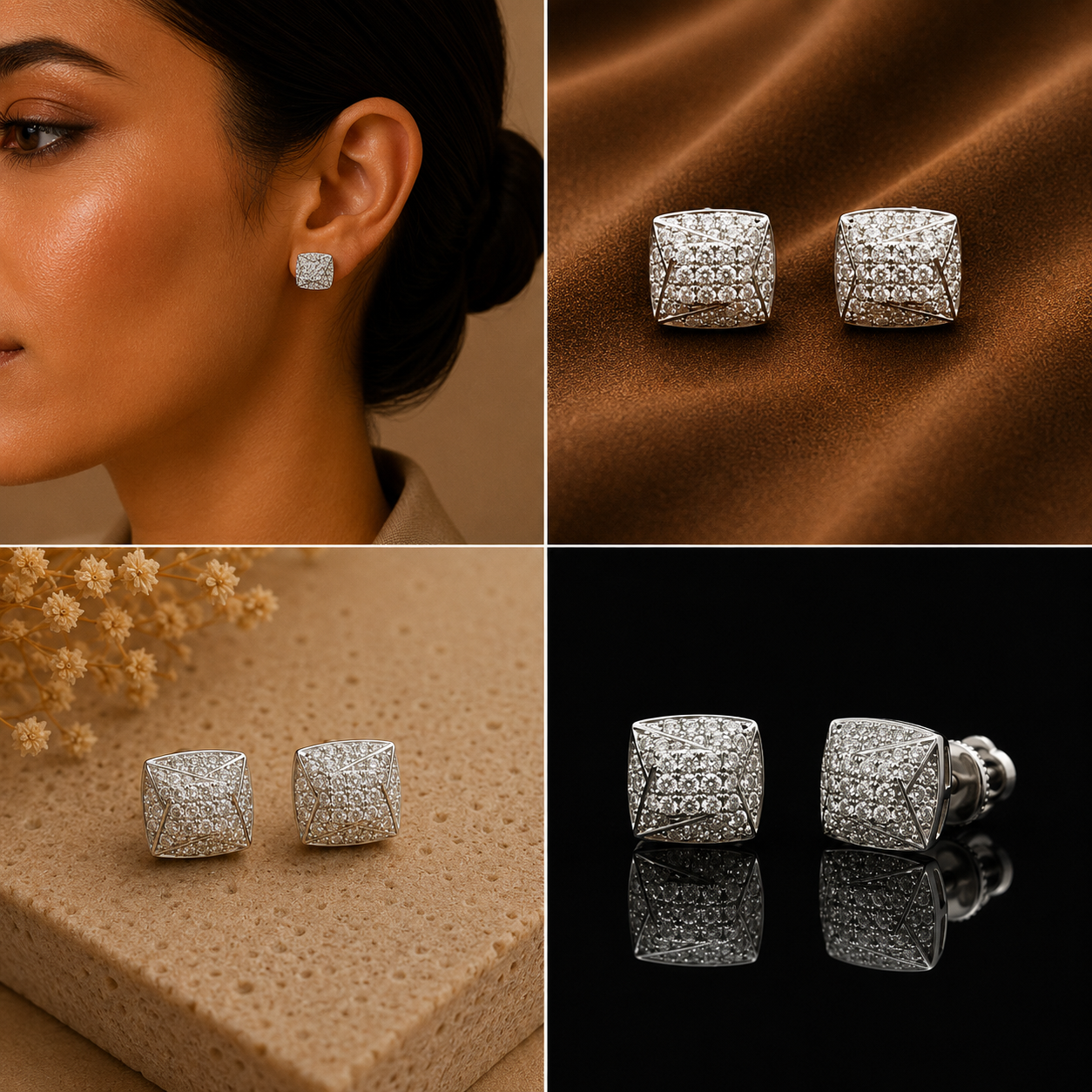 Celeste Pavé Diamond Studs