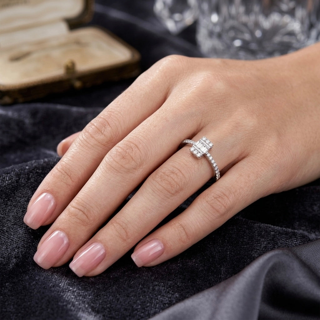 The Refined Baguette and Cluster Diamond Band