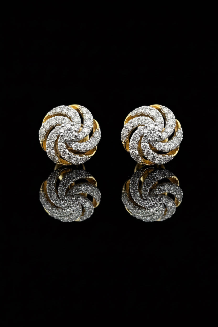 Aurélia Swirl Diamond Earrings