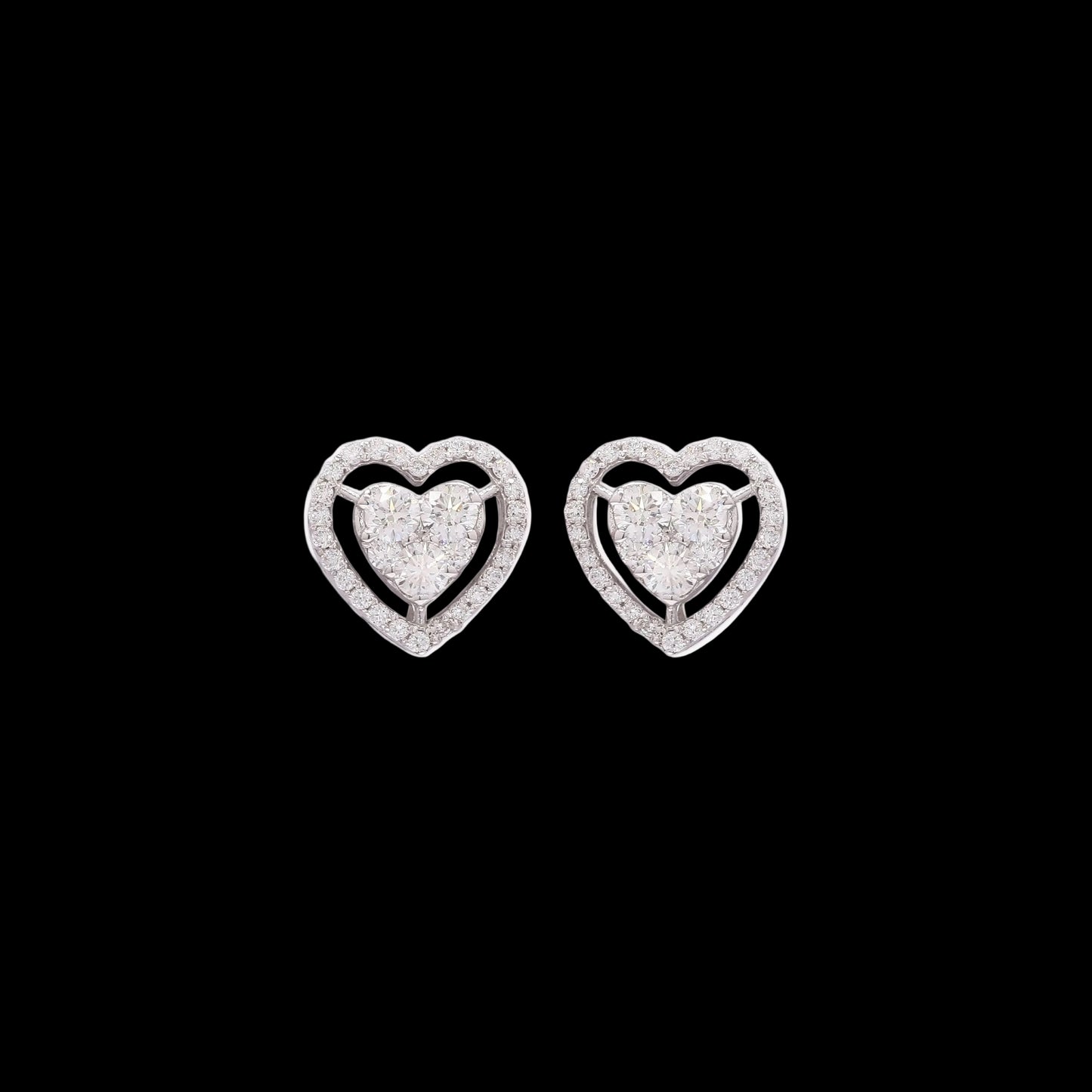 Amora Heart Diamond Earrings