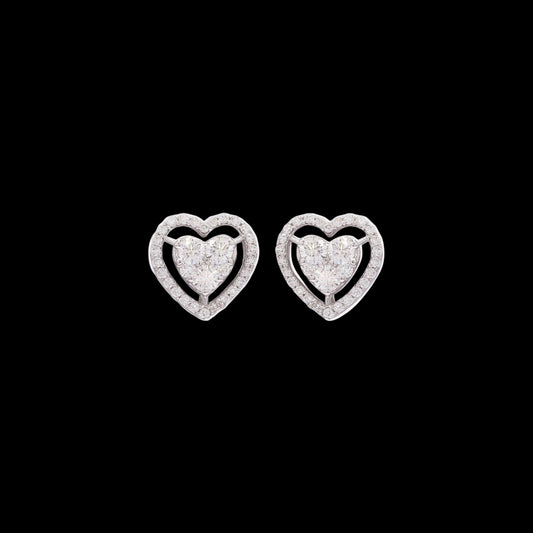 Amora Heart Diamond Earrings