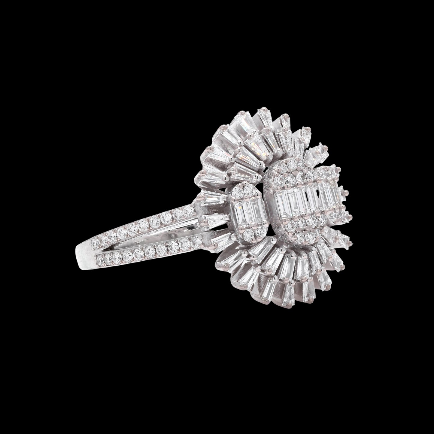 Celestial Diamond Sunburst Ring