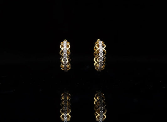 Aurielle Lace Diamond Hoops