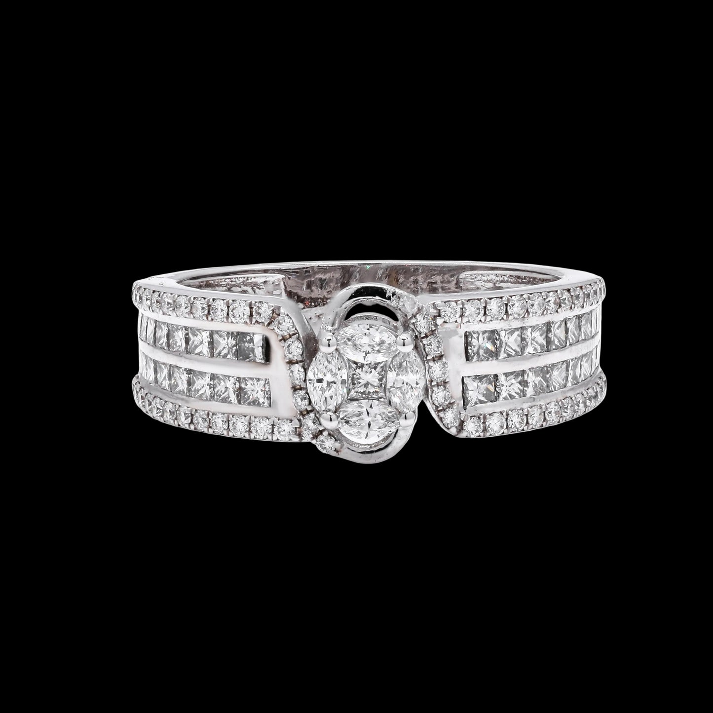 The Intricate Wide Channel Diamond Ring