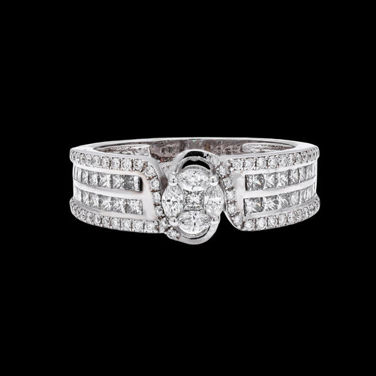 The Intricate Wide Channel Diamond Ring