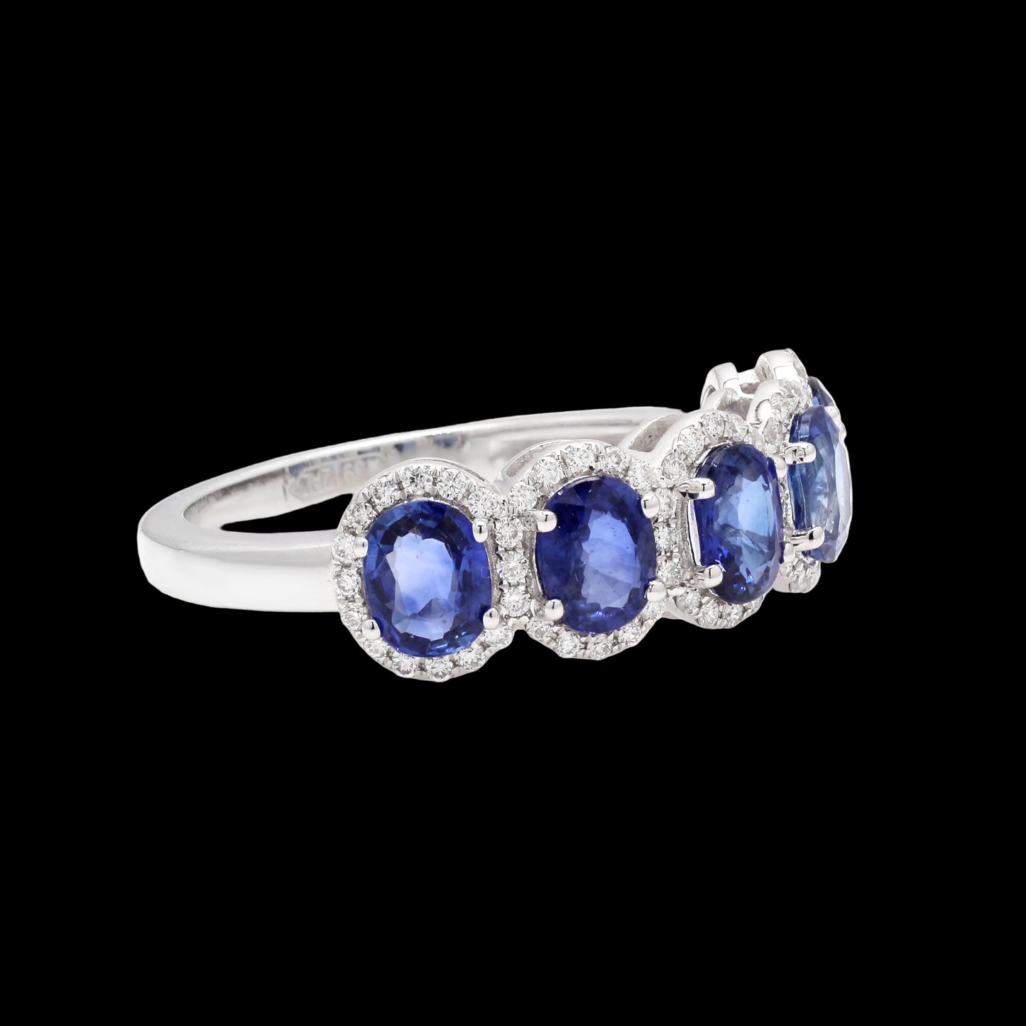 SCALLOPED MIDNIGHT SAPPHIRE HALO BAND