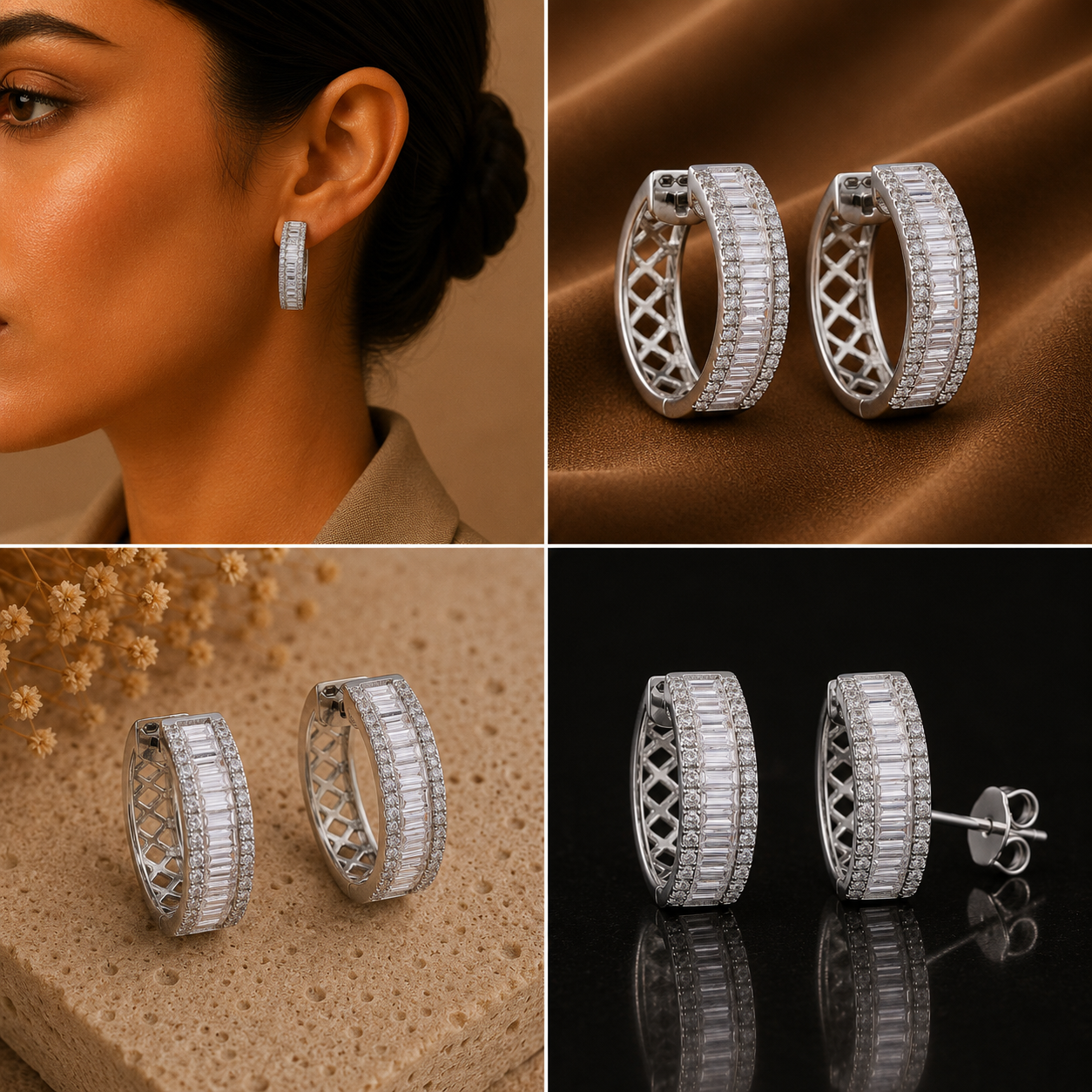 Éternelle Diamond Hoop Earrings