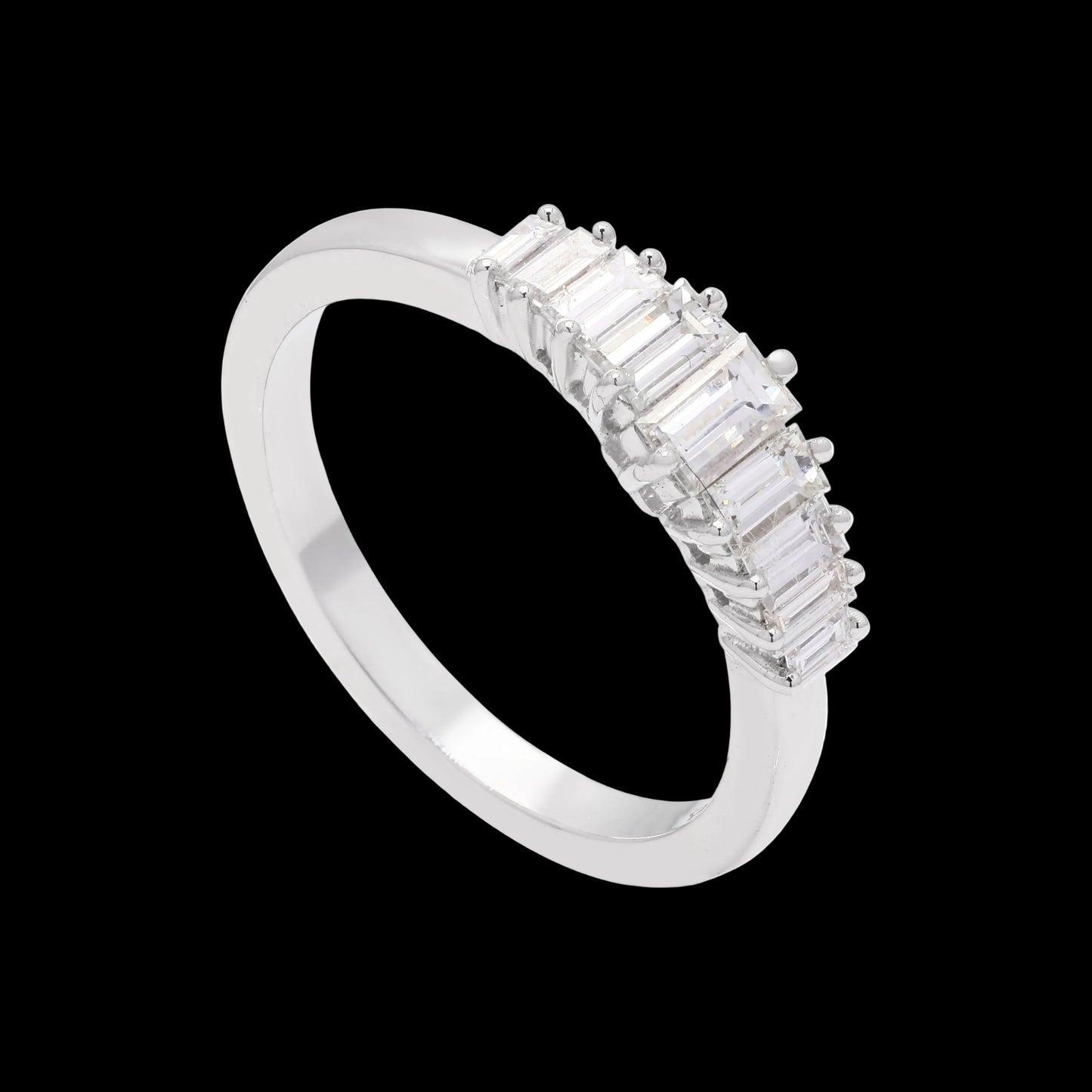 The Nine-Stone Baguette Diamond Eternity Band