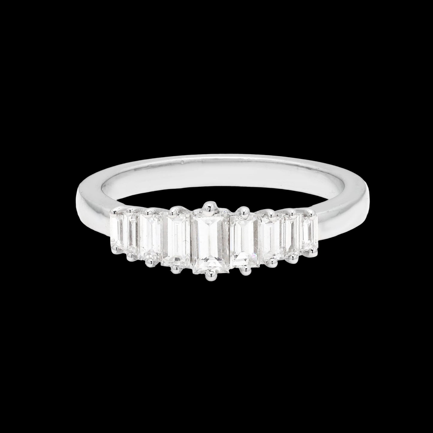 The Nine-Stone Baguette Diamond Eternity Band