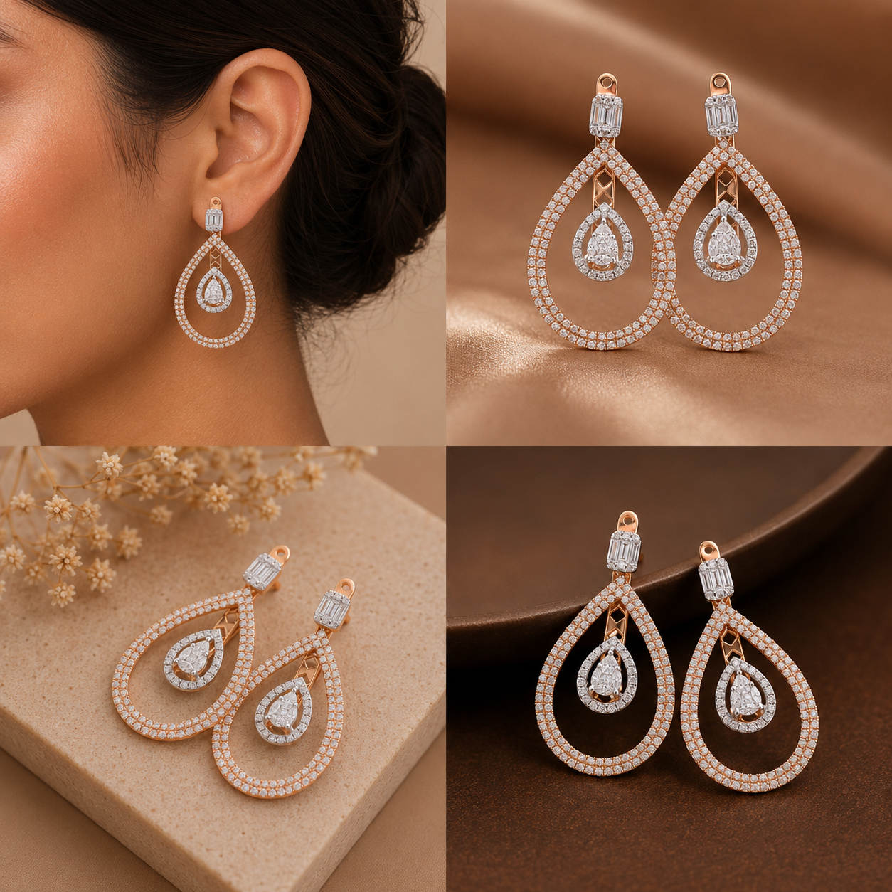 Étoile Teardrop Diamond Earrings