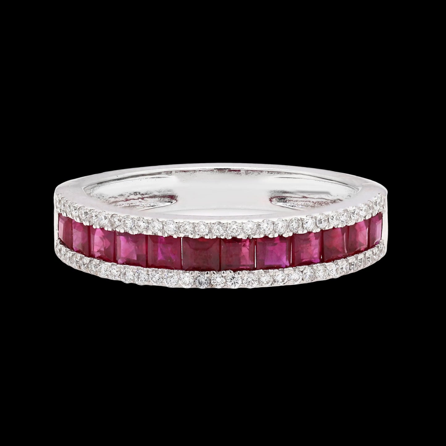 Custom Diamond and Ruby Eternity Ring