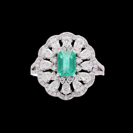 The Grand Emerald  Cluster Ring