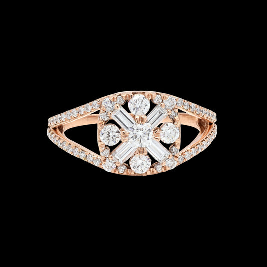 The Celestial Rose Mosaic Ring