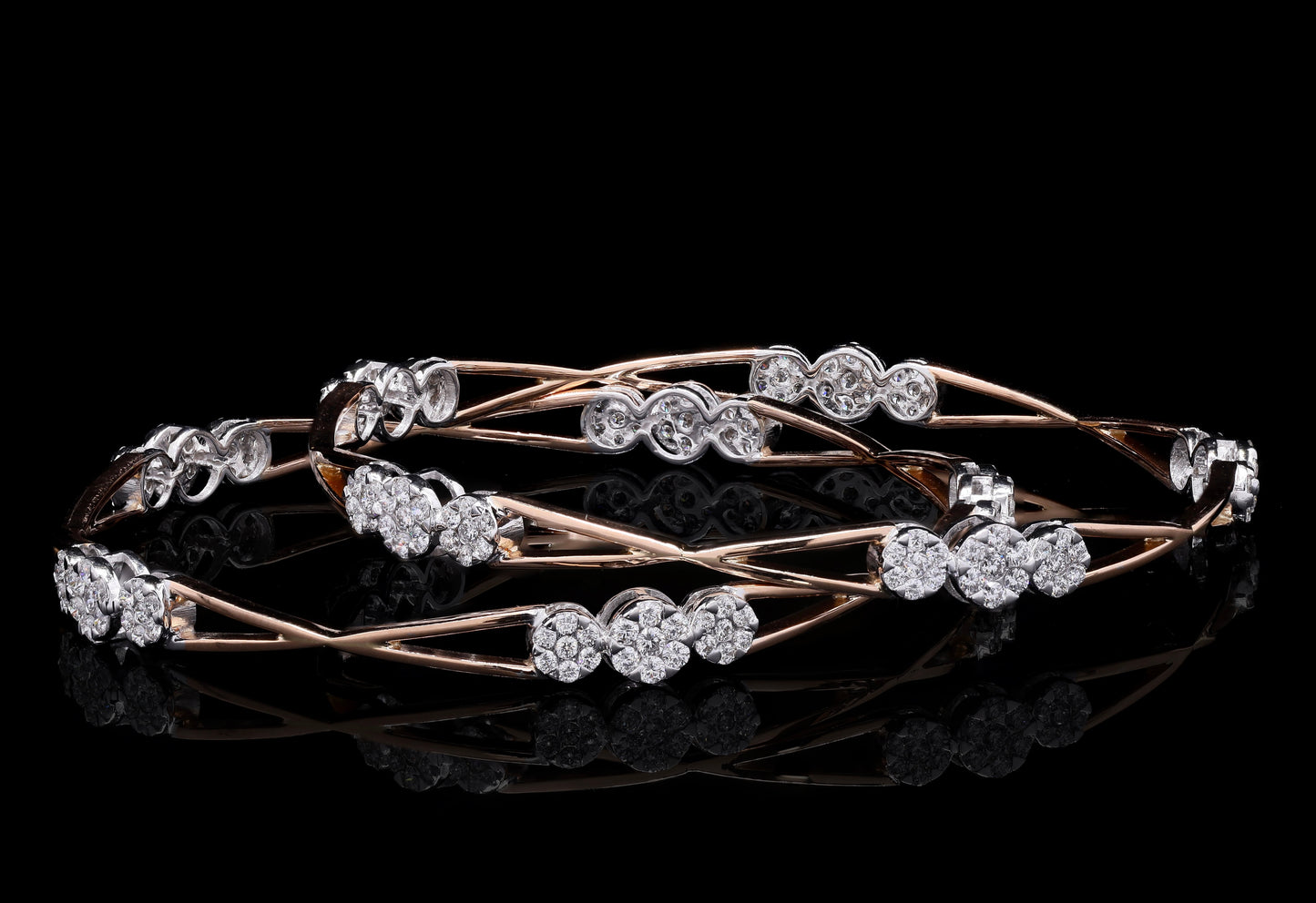 Twist Diamond Bangles