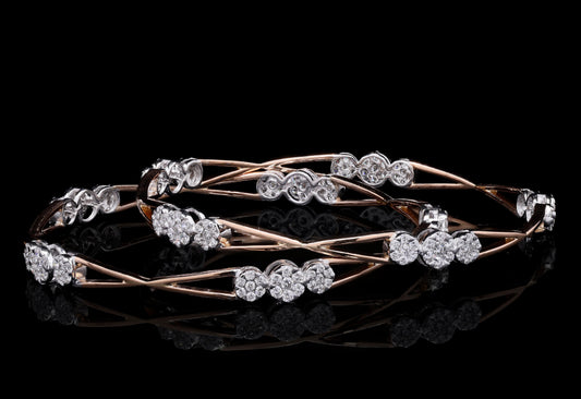 Twist Diamond Bangles