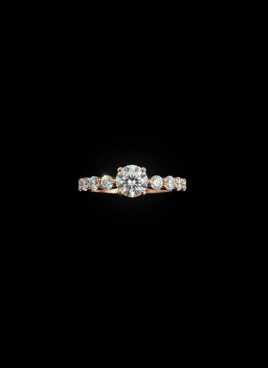 Blushing Brilliance: The Rose Gold Solitaire