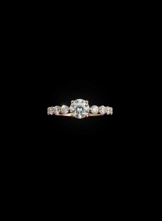 Blushing Brilliance: The Rose Gold Solitaire