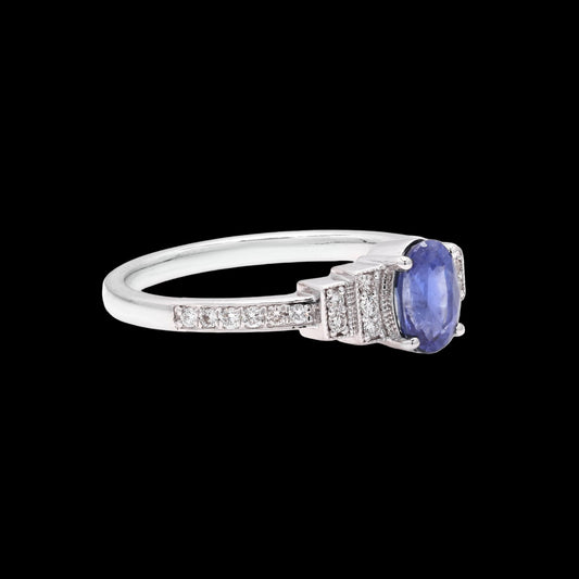 Elegant Sapphire and Diamond Statement Ring