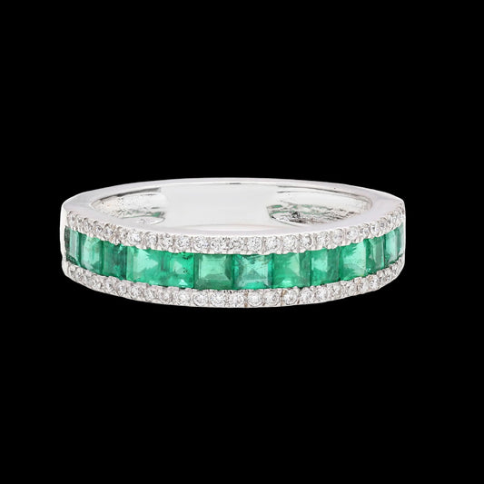 The Radiant-Set Emerald Band