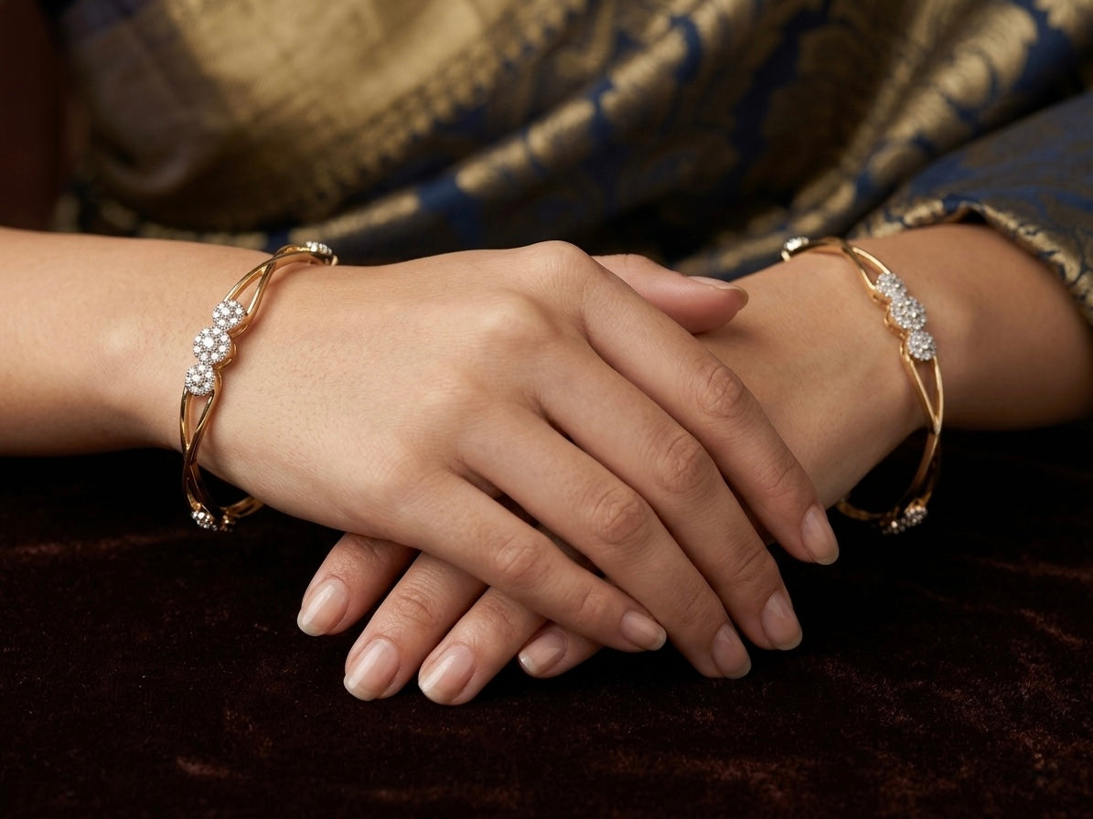 Twist Diamond Bangles