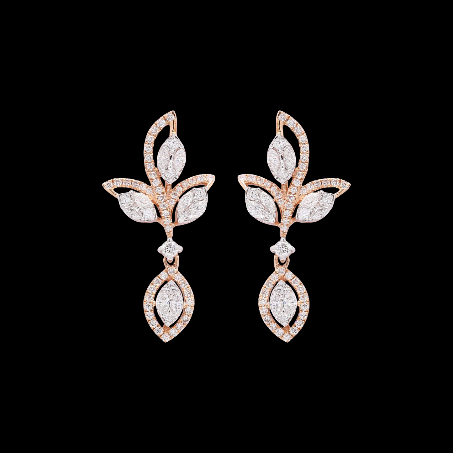 Celestia Leaf Diamond Earrings