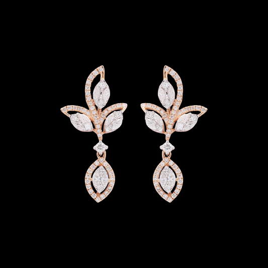 Celestia Leaf Diamond Earrings