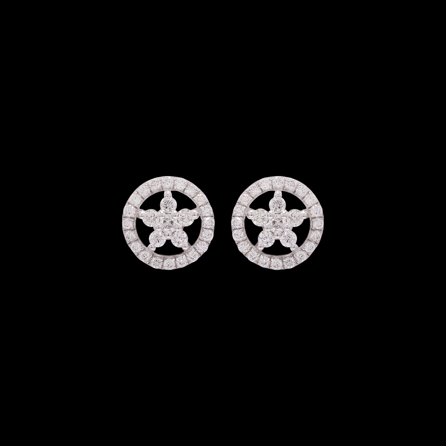 Celeste Halo Diamond Earrings