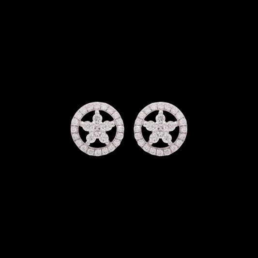 Celeste Halo Diamond Earrings