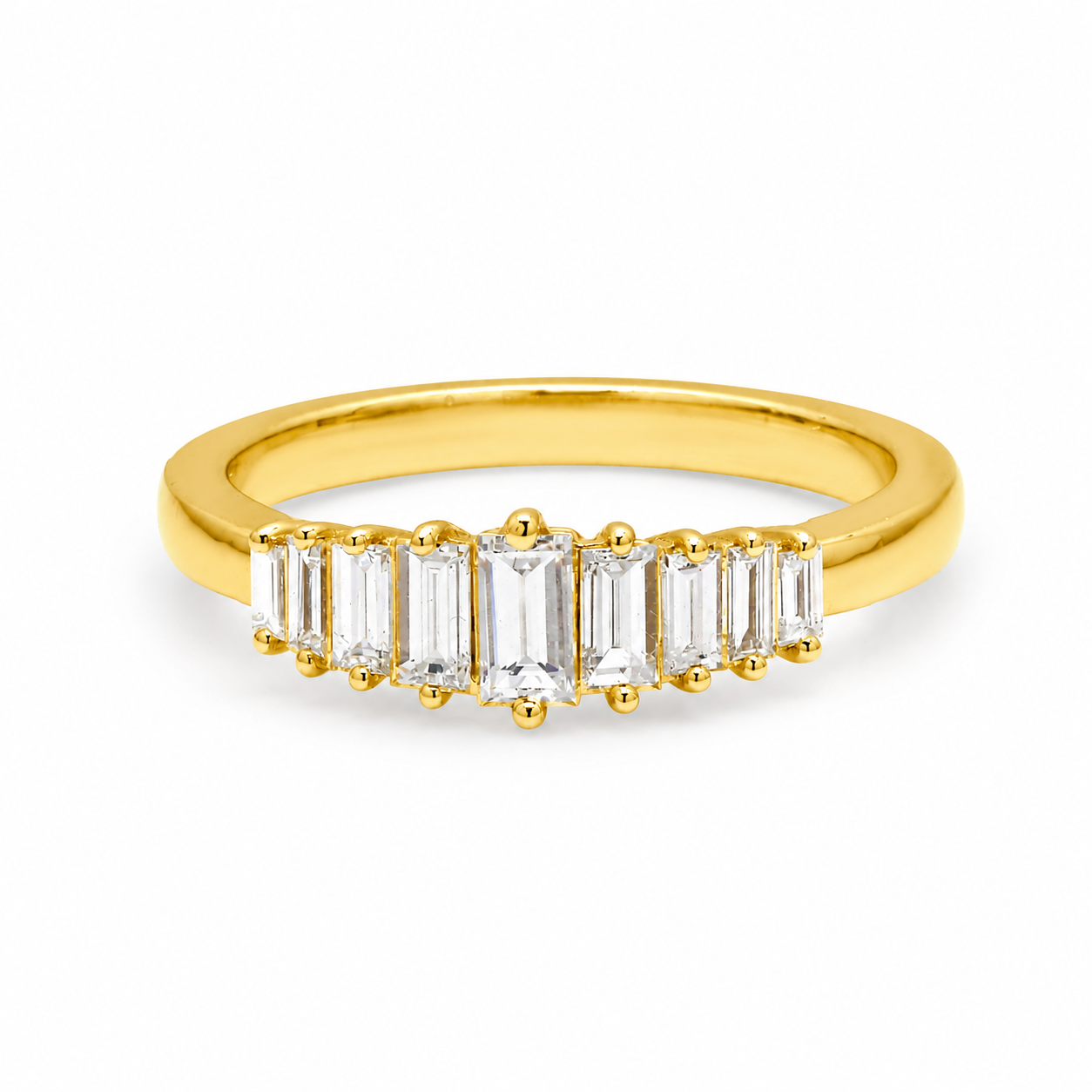 The Nine-Stone Baguette Diamond Eternity Band
