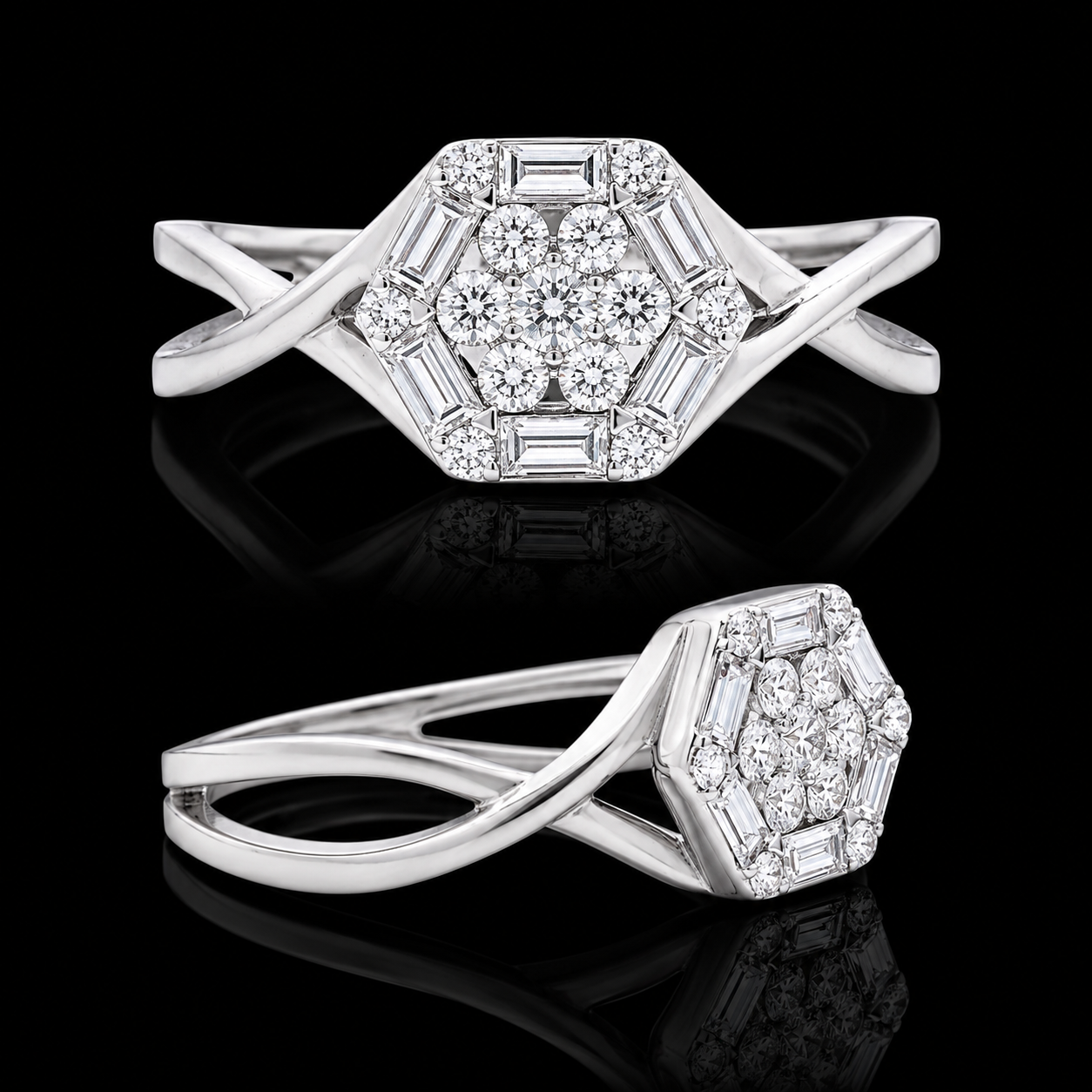 Celeste Hexa Diamond Ring