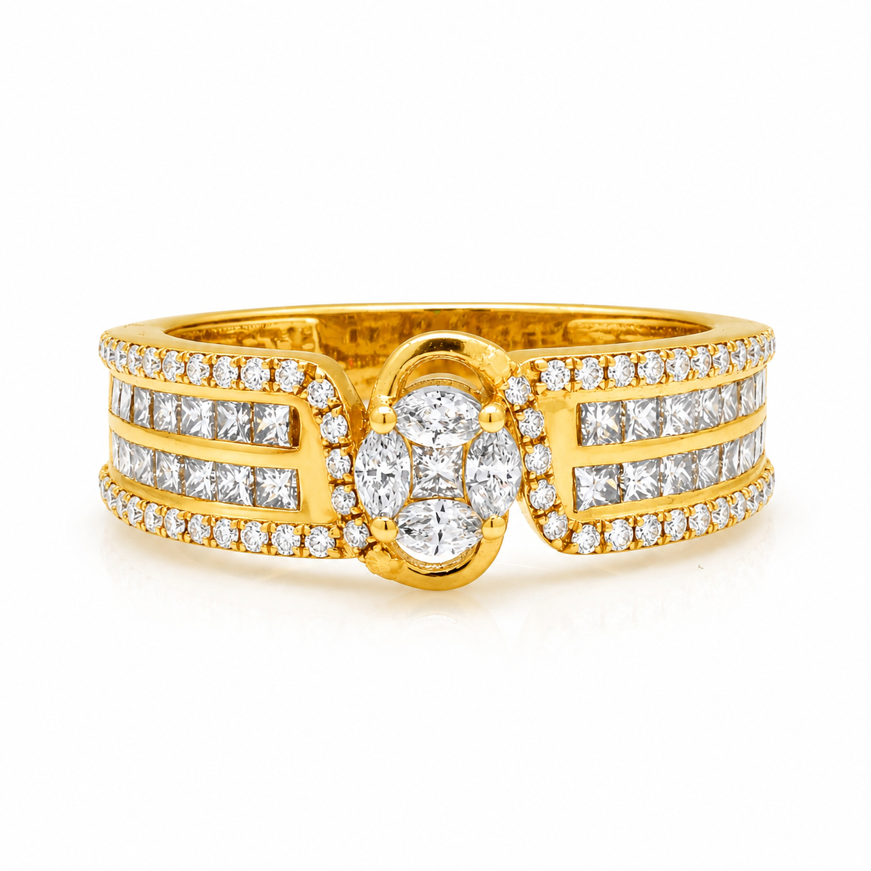 The Intricate Wide Channel Diamond Ring