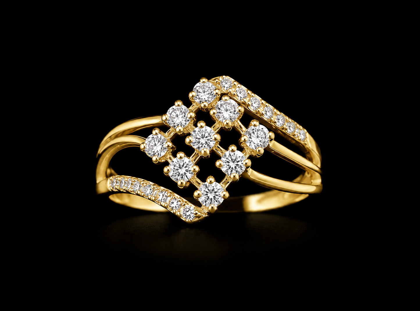 Lattice of Light: A Study in Rose Gold and Diamonds
