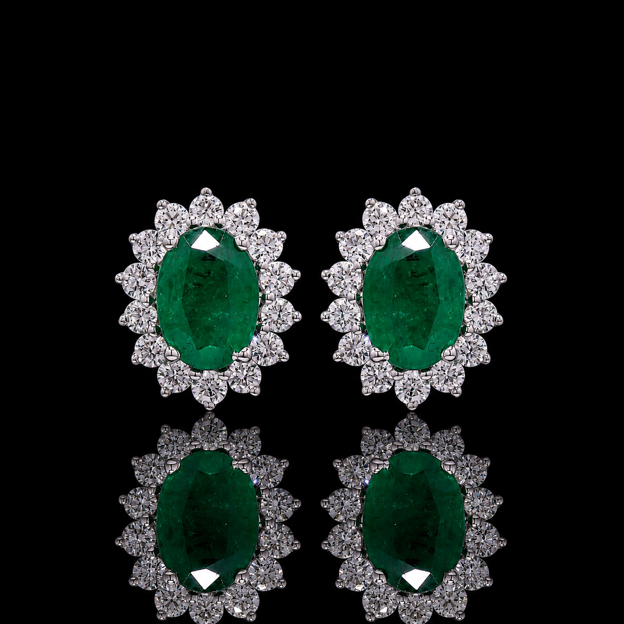 Celestia Emerald Studs
